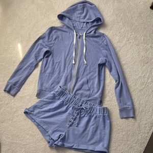 flirtitude Lilac Set of Matching Zip Hoodie & Shorts